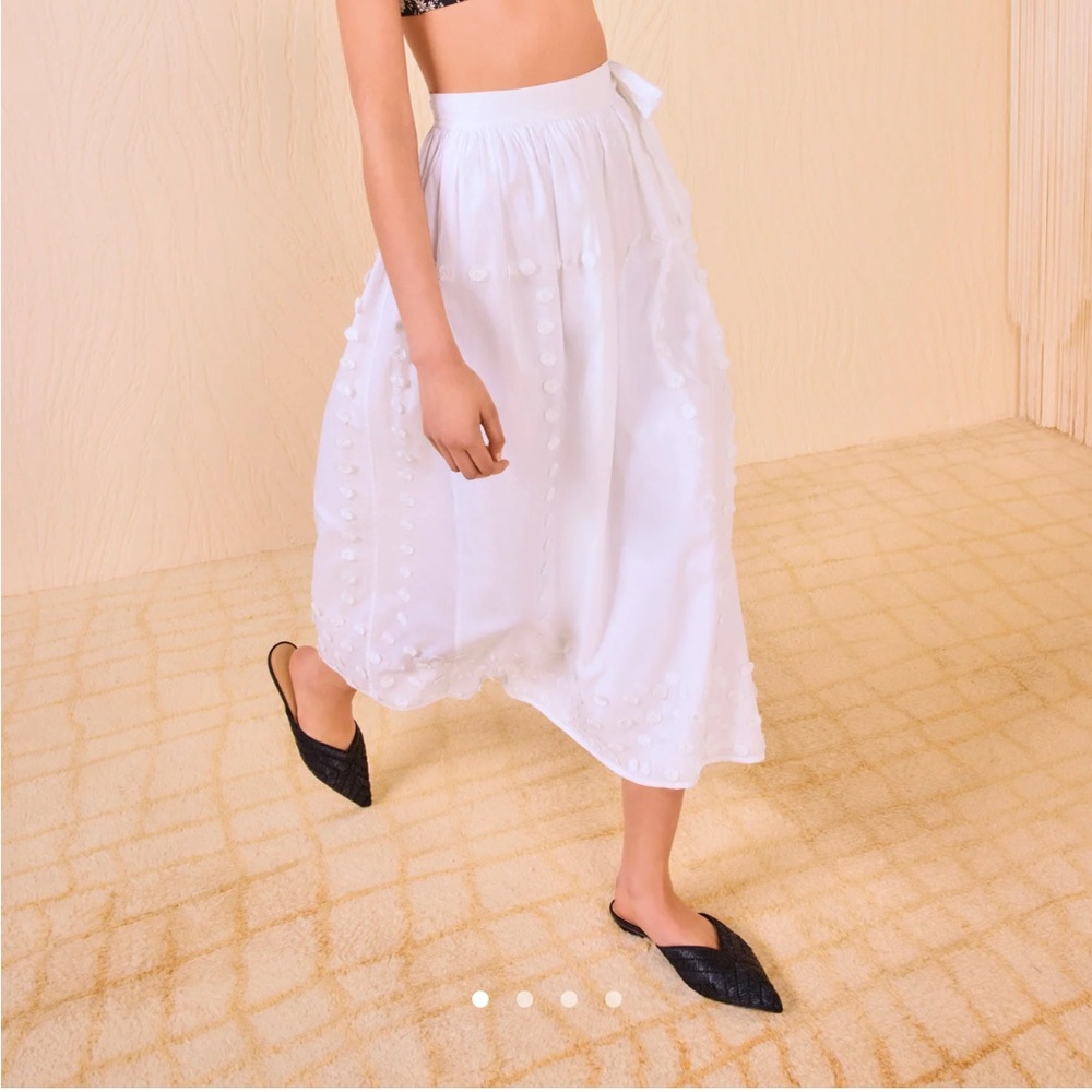 ULLA JOHNSON Kyla wrap skirt - white 2
